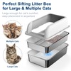23.6''x16''x12'' Enclosed Stainless Steel Litter Box with Lid, XL Sifting