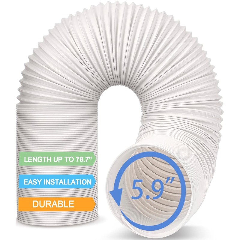 Jin&Bao Air Conditioner Vent Hose, Portable Exhaust Duct with 5.9’’