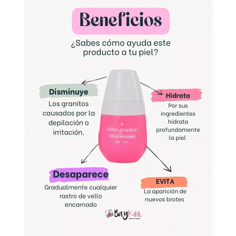 Baykini Aceite Anti Vellos Encarnados Baykini 100% Natural