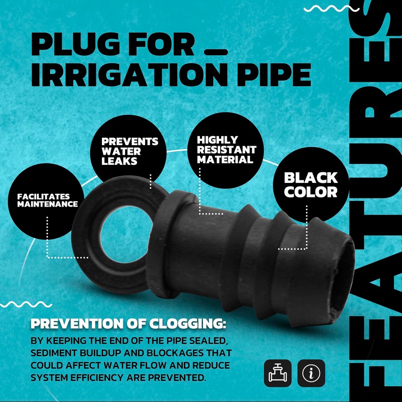 DOJA Barcelona Drip Hose End Caps 16 mm End Plugs