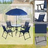 Shintenchi 6 Piece Patio Dining Set with Umbrella, Outdoor Furniture