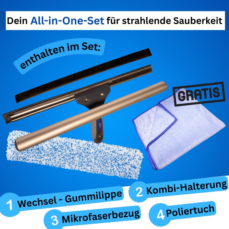 Glanzgenie Window Wiper and Window Squeegee as Combination Set (35