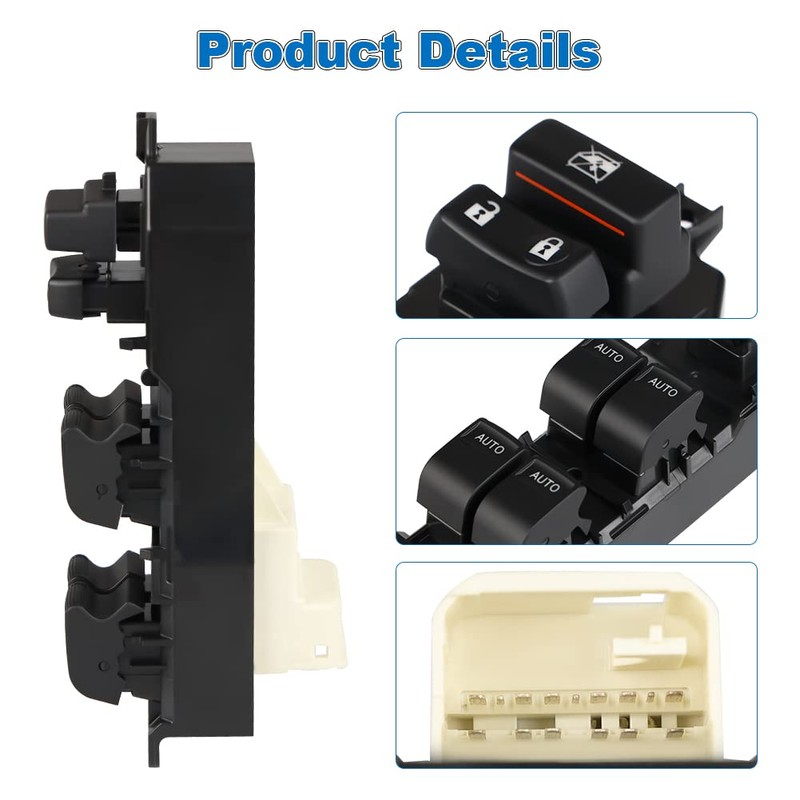 WMPHE LED Lighted Retrofitting Window Switch Panel Compatible with Toyota