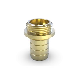 ABA Beul 10002.239.2 Threaded Hose Barb with Collar, Brass