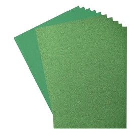 Vaessen Creative 800208-016 Florence Cardstock (216 g/m²) & Glitter Paper (250 g/m²), Gin, DIN A4, Pack of 10, for Scrapbooking, Card Making, Punching and Other Paper Crafts, Green