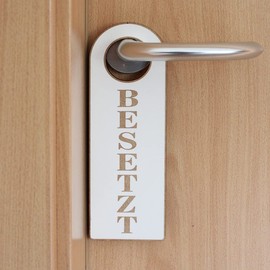 Door Pendant Engraved Toilet Door Sign 23 x 8 cm | Dekolando Home Accessories (Door Pendant Occupied)