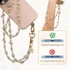 QUANTALY Smartphone Strap, Neck, Shoulder Belt, Floral Pattern, Pearl Strap,