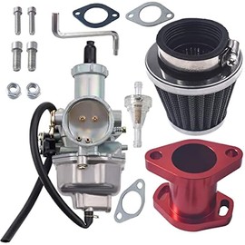 VM26 30mm PZ30 Carburetor Mainfold Intake Inlet Pipe Air Filter for Predator 301cc 420cc 13hp 15hp Engine Mini Bike Go Kart Silver