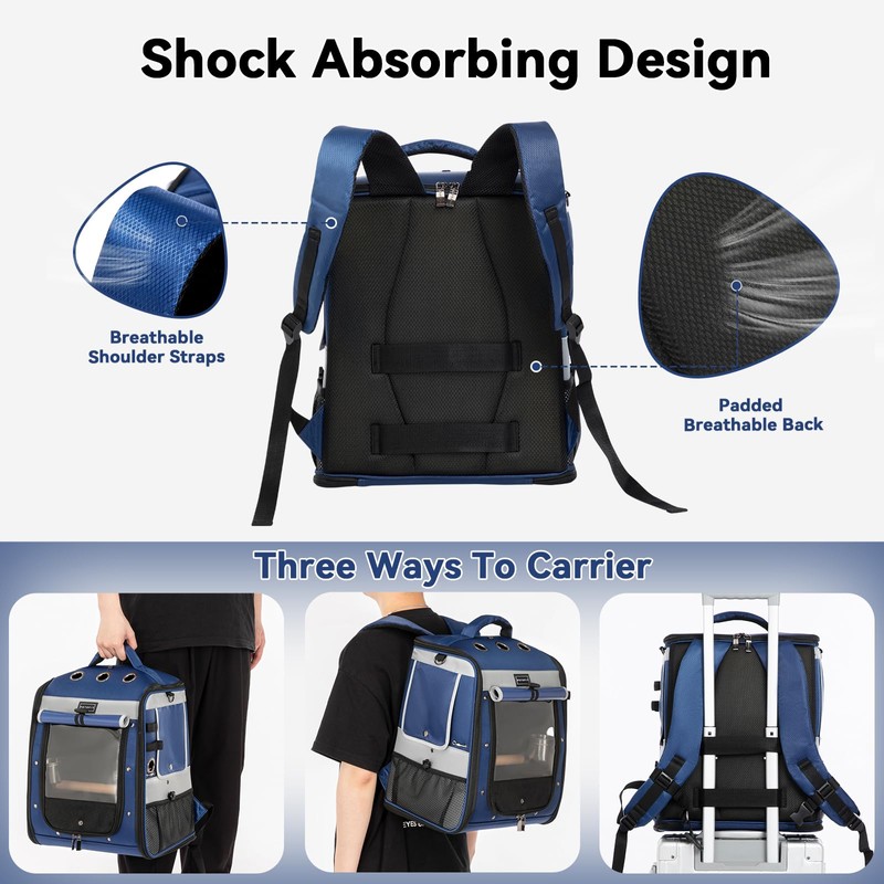 Petsfit Bird Carrier with Anti-Pecking Band,Bird Backpack Carrier with 2