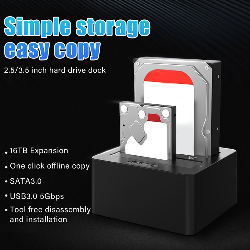 USB C 3.0 to SATA External Hard Drive Dock Support