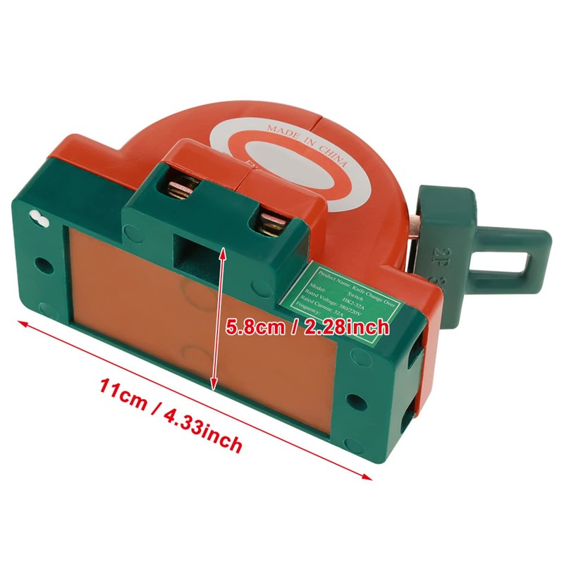 2 Pcs 32A 220V 2 Pole Disconnect Double Switch Knife
