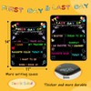 2PCS First and Last Day of School Board Sign, 14x11