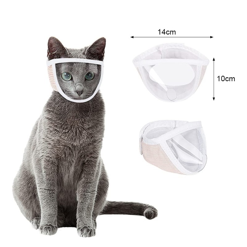 Cat Muzzle, Cat Mask, Mesh Mouth, Cat, Simple, Transparent, Breathable,
