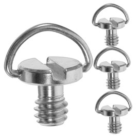 Tofficu 5Pcs D Ring Camera Screws for Tripods and Mounts Quick Release Camera Fixing Screws Lightweight Resistant Plated Compatible with Action Cameras