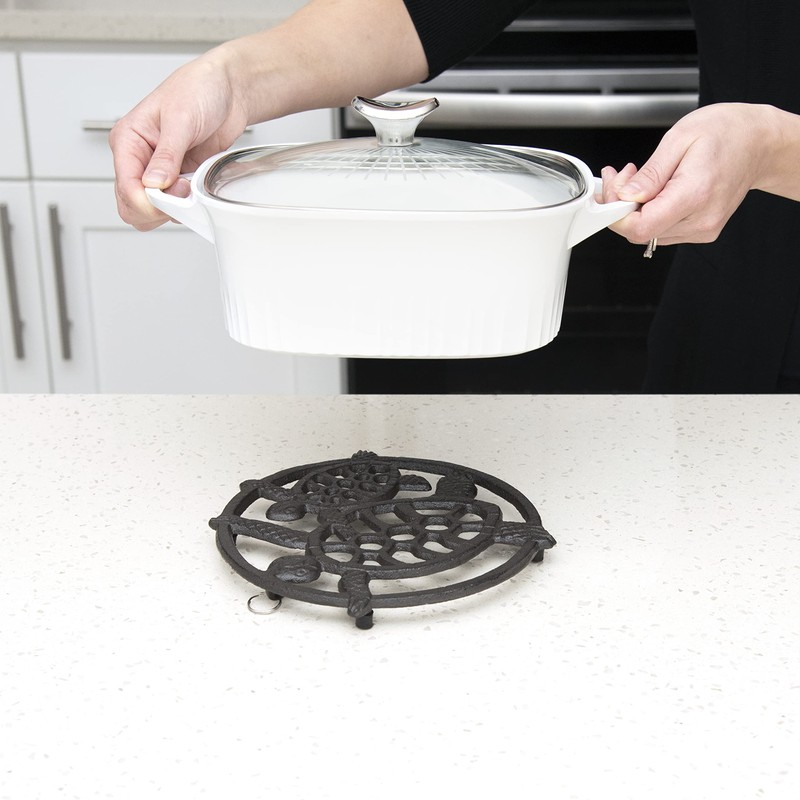 GASARÉ, Cast Iron Trivet for Hot Dishes, Pots, and Pans,
