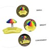 WHAMVOX Inflatable Toy Sun Umbrella Pool Cooler Floating Drink Holder