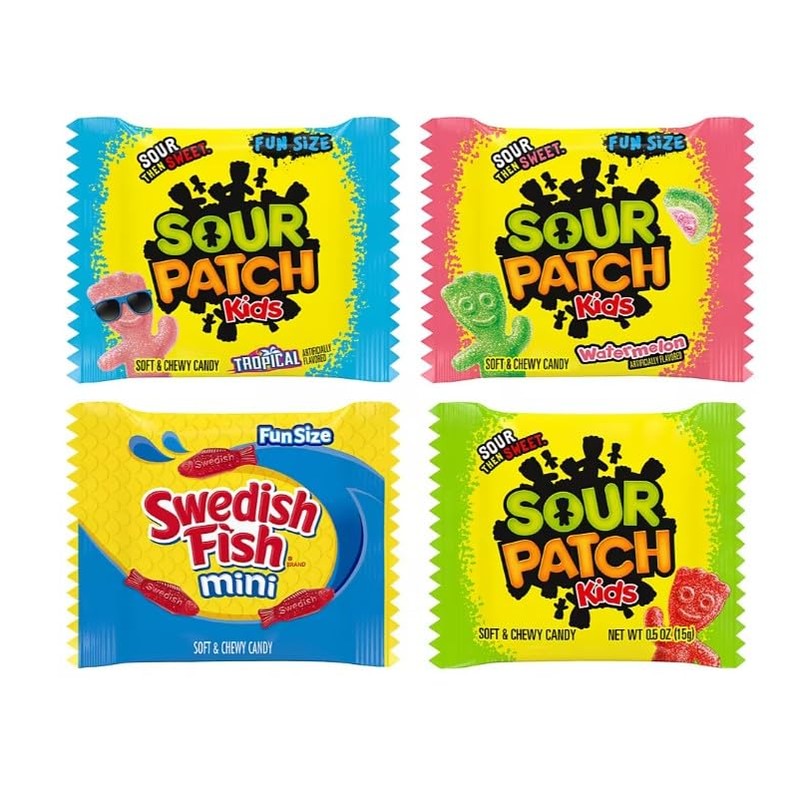 SourPatch Kids & Swedish Fish Variety Pack, Fun Size Individually