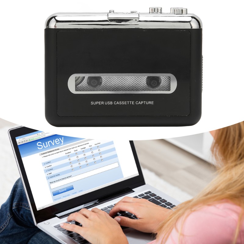 Cassette Players Upgrade Portable USB Tape to MP3 Converter with