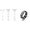 Titanium Steel Matte Black Ring Wedding Engagement Anniversary (Black, 9)
