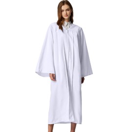 MyGradDay Unisex Matte choir robes for church Baptism Officiant Confirmation Costume,Graduation Gown Pastor &judges robe