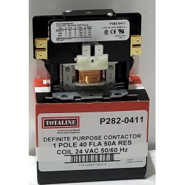 Totaline P282-0411 Definite Purpose Contactor 24VAC 50/60HZ 50 Amp