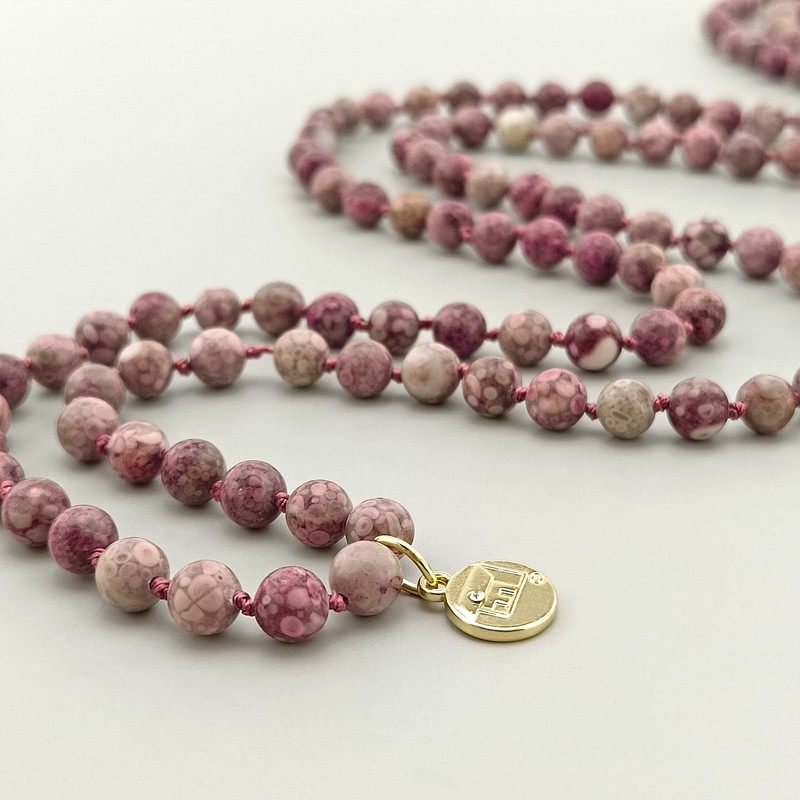 Firstmeet Stone Necklace Long Agate Beads Chain Round Smooth Bracelet