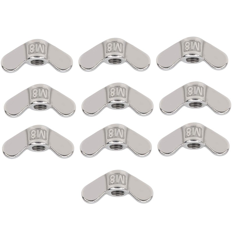 10pcs M8 Wing Nut 304 Stainless Steel Wing Nut 8mm