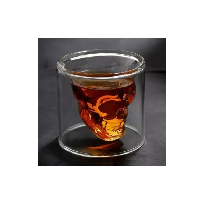 Total Supplier Vaso Whiskero Calavera De Cristal