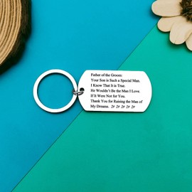 Father of The Groom Gifts Father in Law Keychain Wedding Gifts for Father of The Groom from Bride Thank You Gifts Wedding Party Christmas Birthday Gift for Father of The Groom from Daughter in Law