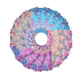 AIMALL 100PCS 4 Colors Mixed Coral Design Organza Drawstring Bags – 9 x 12cm Colorful Bronzing Coral Pattern Packaging Pouches for Christmas, Wedding, Jewelry, and Party Favors