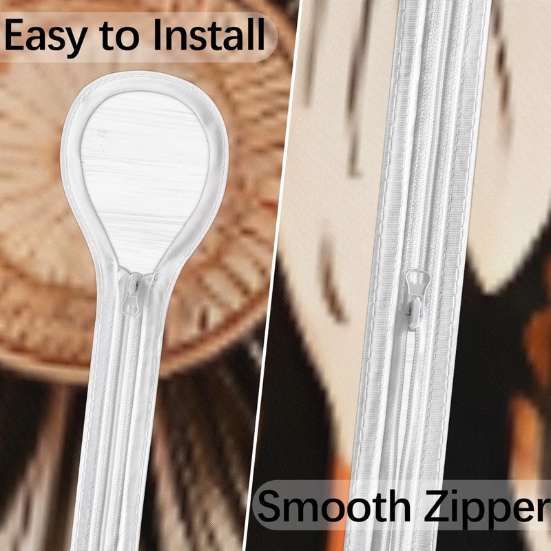 KNEMI Outdoor Round Tablecloth with Umbrella Hole, Mandala Patio Table