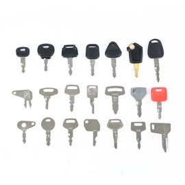 CEIEVER Digger Keys, 21 Piece Construction Machine Key Construction Machinery for Agricultural Construction Machinery Plant Dumper Excavator