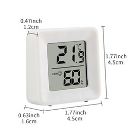Lizbin Small Digital Hygrometer Indoor Thermometer, LCD Digital Room Hygrometers Thermometers, Mini Indoor Hygrometer Temperature Monitor Humidity Meter for Home Office Comfort Reptile Thermometer