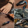HorixGearナイフビーズチャーム ストラップ ジッパープル キーチェーンペンダント ブレスレットネックレスアクセサリーEDC玉 DIY手作りアクセサリー パラシュート掛緒玉 ロープハンドチェーン 腕輪ストラップ装飾品（黄銅）