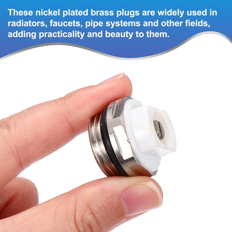 PATIKIL 1/2" BSP Male Thread Manual Radiator Air Vent Plugs,