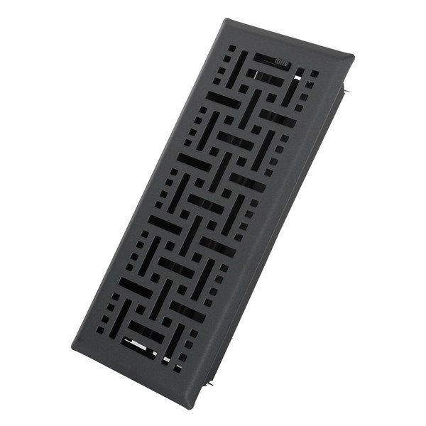 4" x 10" Electroplated Floor Register 1-Pack, Walkable Decorative Metal