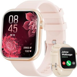 RUBOQE Smartwatch Reloj Inteligente Mujer - Llamadas Bluetooth Reloj Dama, Monitor de Deportivos, Pulsómetro, Sueño, Impermeable IP67, Pulsera...     