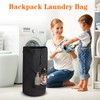 Canvas backpack laundry bag, laundry backpack with shoulder straps and