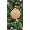 Wizardi Crisscross Beige Glass Ball Christmas Ornament F07M7-26(LH76-