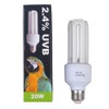 LUCKY HERP Compact Bird Lamp Lighting Bulb, 2.4% UVB, 20W,Screw
