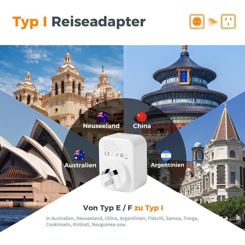 TESSAN 2 Pack Adapter Australia