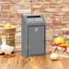 Yaocom Safe Cash Box Money Collection Metal Donation Box with