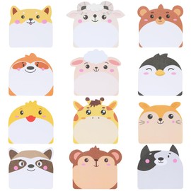Children's Sticky Notes, Pack of 24 Funny Sticky Notes, Small Sticky Notes, Animal Design, Animal Shaped Sticky Note Pad, Party Bags, Children's Birthday, Small Gifts for School Class, Office
