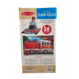 Melissa & Doug Giant Floor Puzzle Fire Truck Cardboard 36 Pc 34"x22" Kids Age 3+