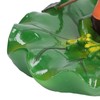 Simulation Resin Floating Lotus Leaf Frogs Ornament Fish Pond Fountain