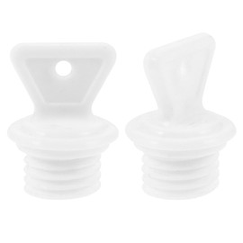 KOMBIUDA Pack of 2 Stoppers for Hot Water Bags, Hot Water Bottles, Seal Stoppers for Hot Water Bags, Lid for Replacement for Water Bottle Caps, Hot Bag, Leak-Proof, Rubber, White