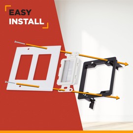 Buyer's Point Dual Brush Wall Plate [UL Listed] (2 White Kit)