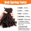 Lifabeauty 8 Packs Short Bob Spring Twist Crochet Hair for