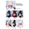IYEBRAO Womens Winter Knit Beanie Hat Scarf Set for Girl