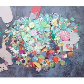 Ruwado 40 Gram Craft Sequins Plastic Colorful Multi Creative Design DIY Foil Iron Slices for Wedding Christmas Clothing Jewelry Earring Card Making Decoration Sewing